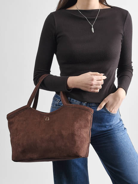 Sac Porté Main Identite Lulu castagnette Marron identite D vue secondaire 1