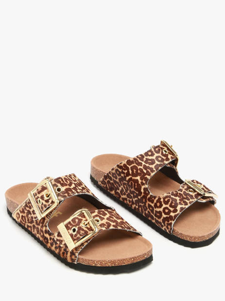 Sandales En Cuir Colors of california Marron women HCBIO502 vue secondaire 1