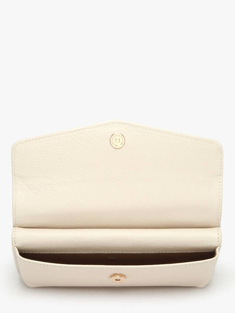 Leather Luna Clutch With Strap Hexagona Beige luna 688422 other view 3