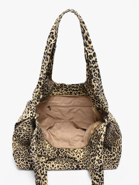 Shoulder Bag Leopard Cotton Miniprix Beige leopard L other view 2