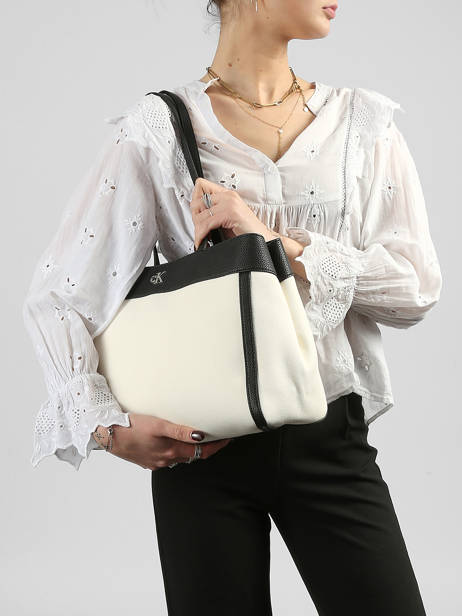 Shoulder Bag Hardware Monogram Cotton Calvin klein jeans White hardware monogram 4F3503G other view 1