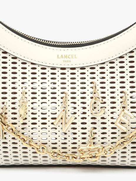 Medium Leather Croisette Charms Crossbody Bag Lancel White croisette A14012 other view 3