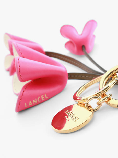 Leather Tutti Fleuri Bag Charm Lancel Pink charms A14117 other view 2