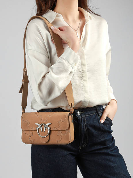 Sac Porté épaule Love Bag Soft Pinko Marron love bag soft 6244A0F6 vue secondaire 1