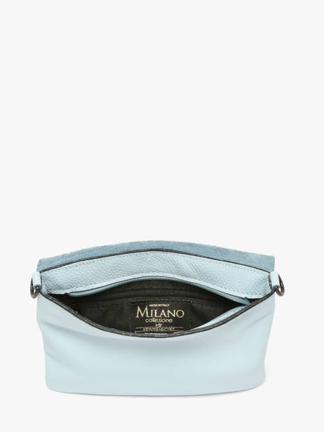 Sac Bandoulière Caviar Cuir Milano Bleu caviar CA22112 vue secondaire 3