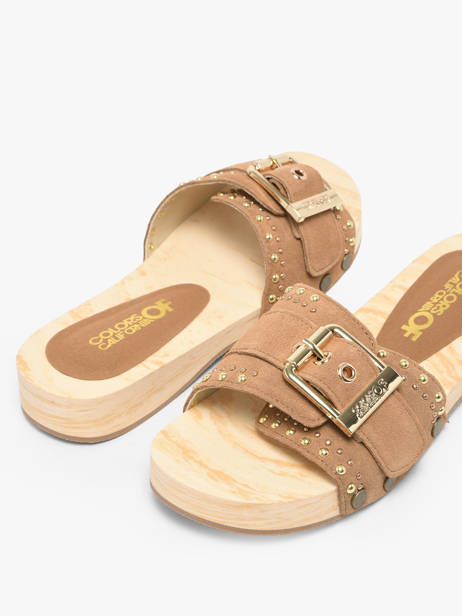 Mules En Cuir Colors of california Marron women HCBAYL05 vue secondaire 2