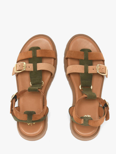 Sandales En Cuir We do Marron women 45710A02 vue secondaire 3