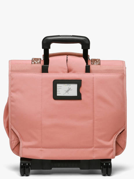 Cartable à Roulettes 3 Compartiments Vintage Fantasy Cameleon Rose vintage fantasy CR41 vue secondaire 6