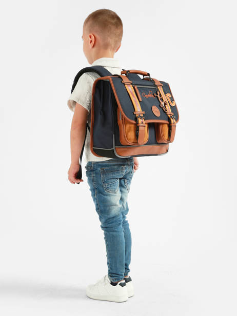 Cartable Enfant 2 Compartiments Vintage Urban Cameleon Bleu vintage urban CA35 vue secondaire 1