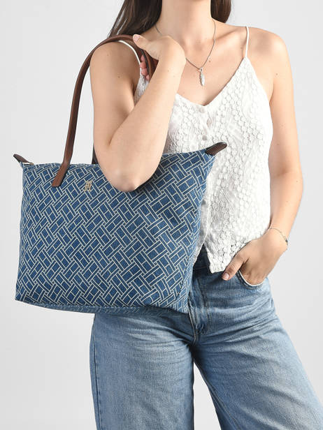 Sac Porté épaule Popette Coton Tommy hilfiger Bleu popette AW18613 vue secondaire 1