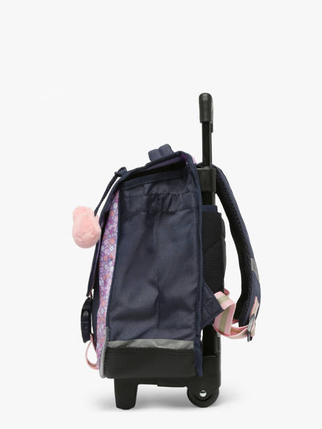 Sac A Dos à Roulettes 2 Compartiments Milky kiss Violet blossoming beauty 1472 vue secondaire 2