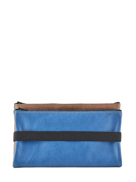 Porte-monnaie Ã  Ã©lastique Cuir Etrier Bleu bandit manchot f EBM121