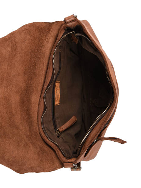 Sac BandouliÃ¨re Heritage Cuir Biba Marron heritage BT5 vue secondaire 3