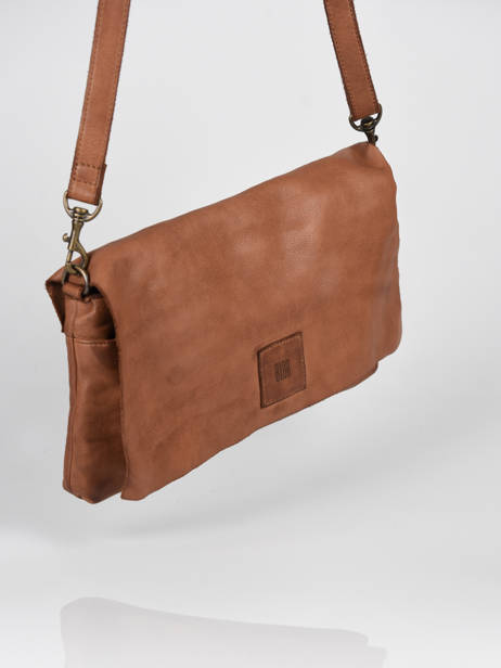 Sac BandouliÃ¨re Heritage Cuir Biba Marron heritage BT5 vue secondaire 2