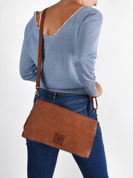 Sac BandouliÃ¨re Heritage Cuir Biba Marron heritage BT5 vue secondaire 1