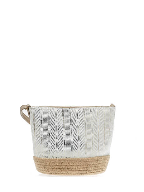 Crossbody Bag Irisé Raffia Le voyage en panier White guimauve PM289 other view 4