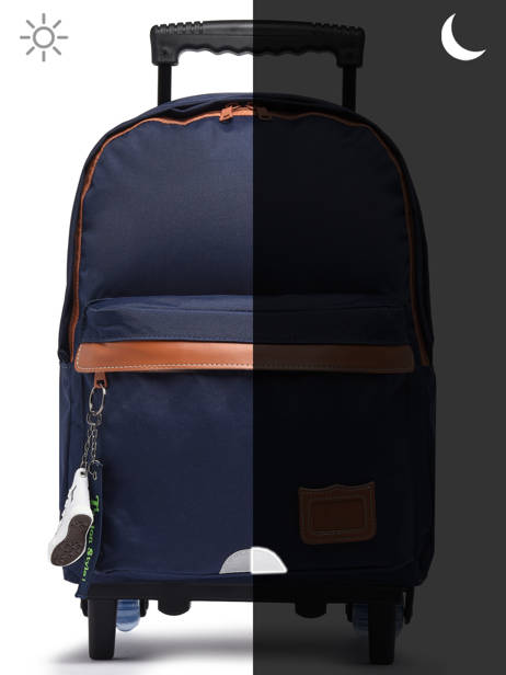 Sac A Dos Ã  Roulettes 2 Compartiments Tann's Bleu les fantaisies g 22-73111 vue secondaire 6