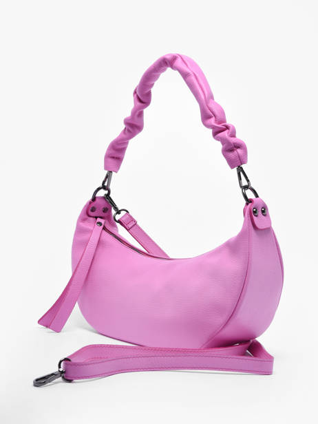 Sac PortÃ© Ã©paule Caviar Cuir Milano Rose caviar CA22118 vue secondaire 2