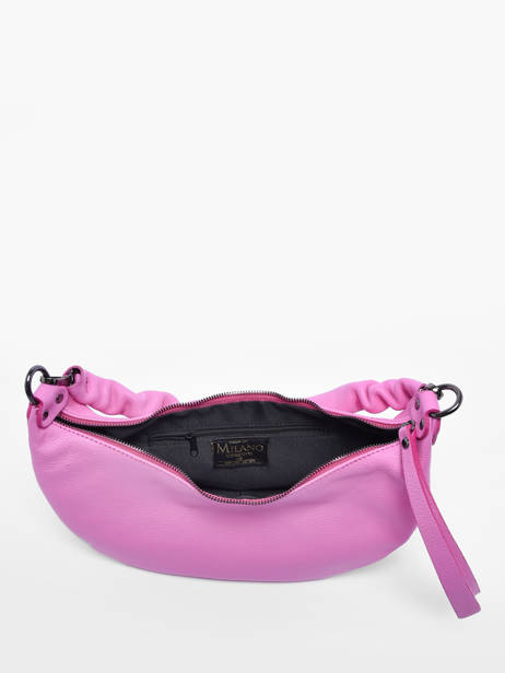 Sac PortÃ© Ã©paule Caviar Cuir Milano Rose caviar CA22118 vue secondaire 3