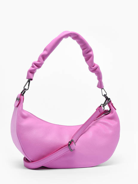 Sac PortÃ© Ã©paule Caviar Cuir Milano Rose caviar CA22118 vue secondaire 4