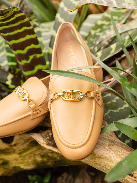 Mocassins Averi En Cuir Lauren ralph lauren Beige women 83498310