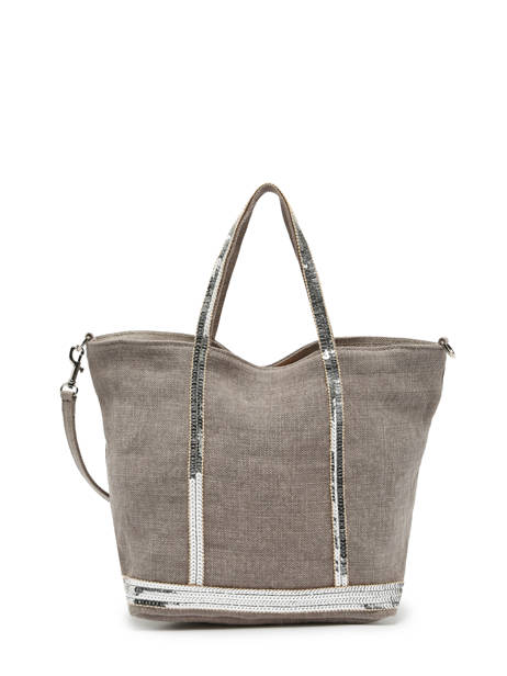 Petit Cabas Zippé Lin Et Paillettes Vanessa bruno Beige cabas lin 31V40435