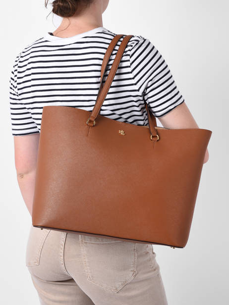 Sac Cabas Karly Cuir Lauren ralph lauren Marron karly 31911655 vue secondaire 1