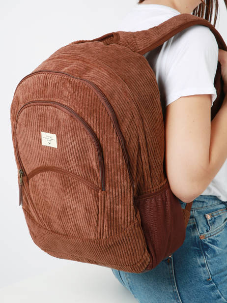 Sac Ã  Dos 2 Compartiments Roxy Marron back to school RJBP4654 vue secondaire 1