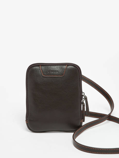 Sac BandouliÃ¨re S FoulonnÃ© Cuir Etrier Marron foulonne EFOU728S vue secondaire 2